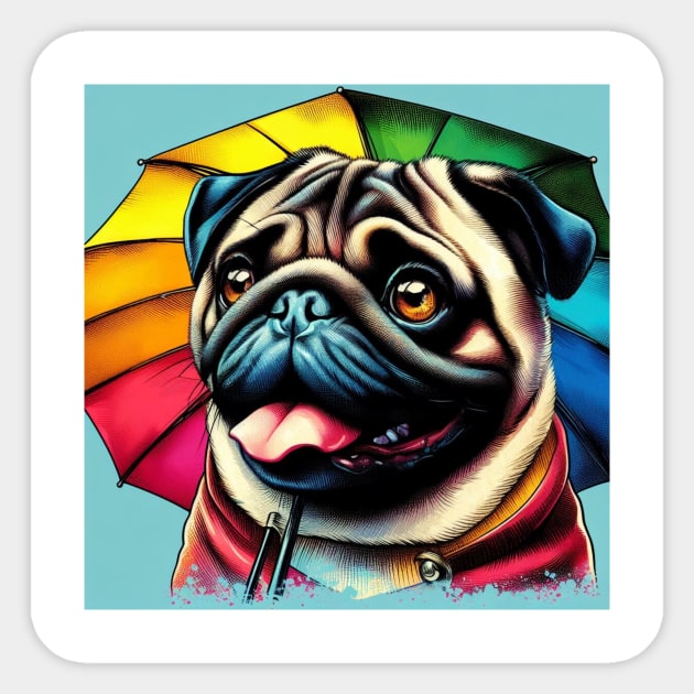 Pug Dog Smiles Sticker by allaboutpugdogs 